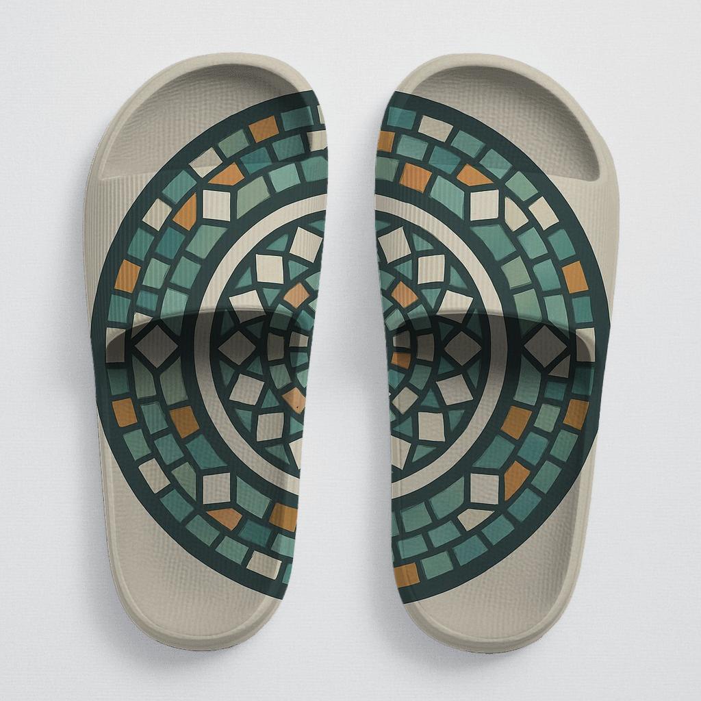 Orbiting Mosaic Wheel sporty rubber slides