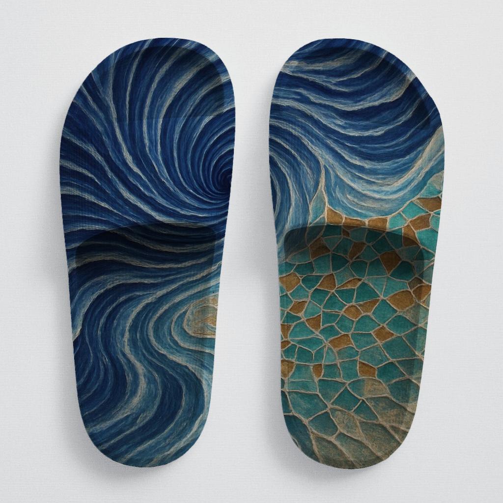 Vortex Ripple Lattice personalized slide sandals