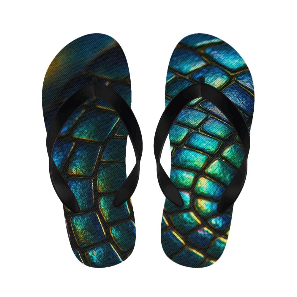 Iridescent Beetle Mosaic stylish house slippers