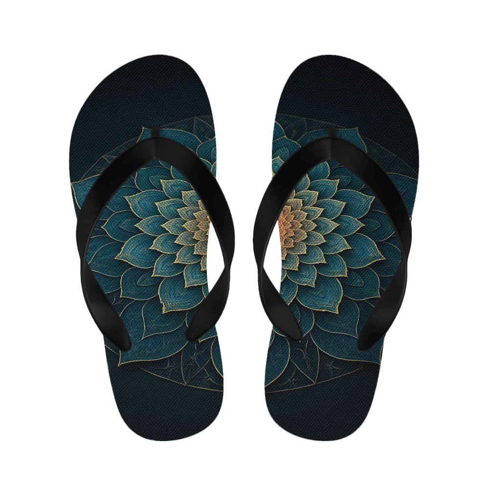 Fractal Petal Constellation personalized cozy slippers