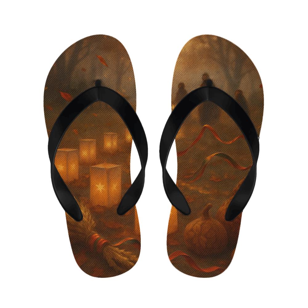 Autumn Lantern Procession trendy casual slippers
