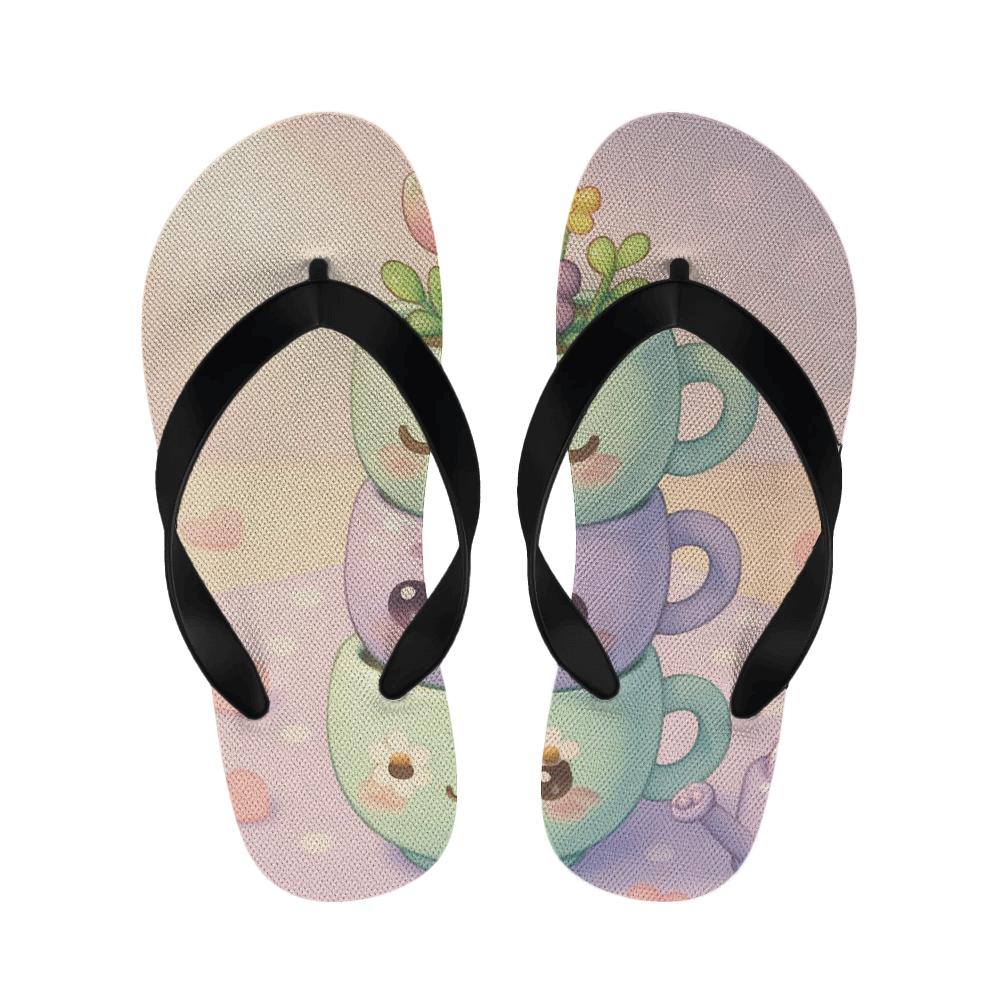 Teacup Kitty Garden personalized cozy slippers