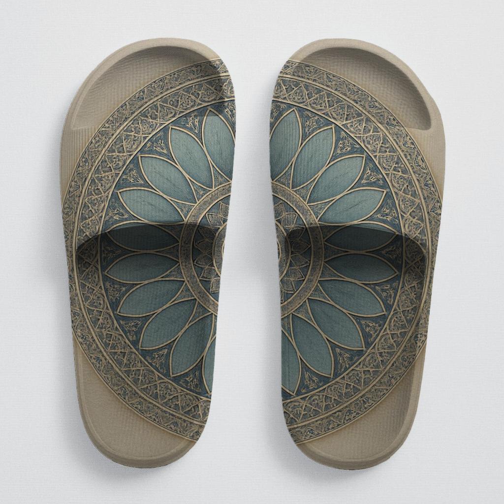 Polygonal Petal Resonance stylish pool slides