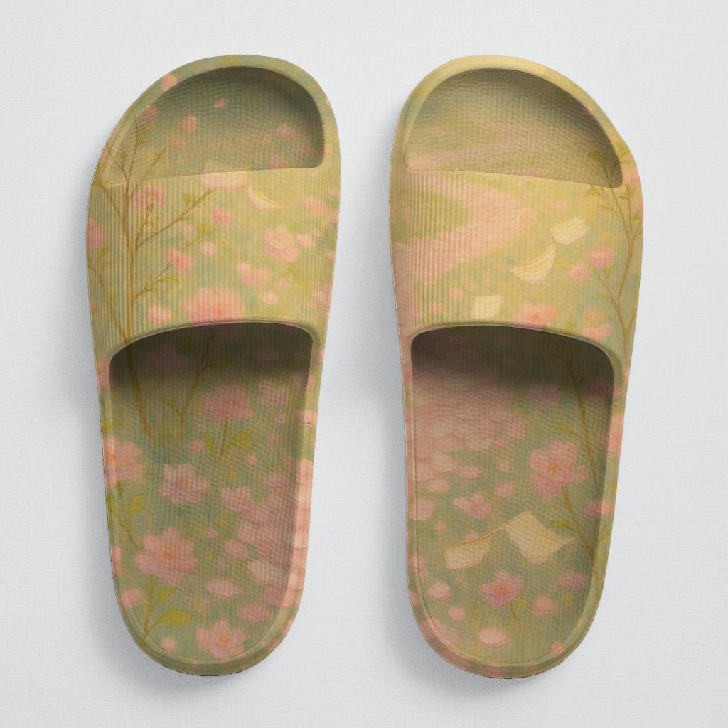Spring Equinox Petal Parade personalized slide sandals
