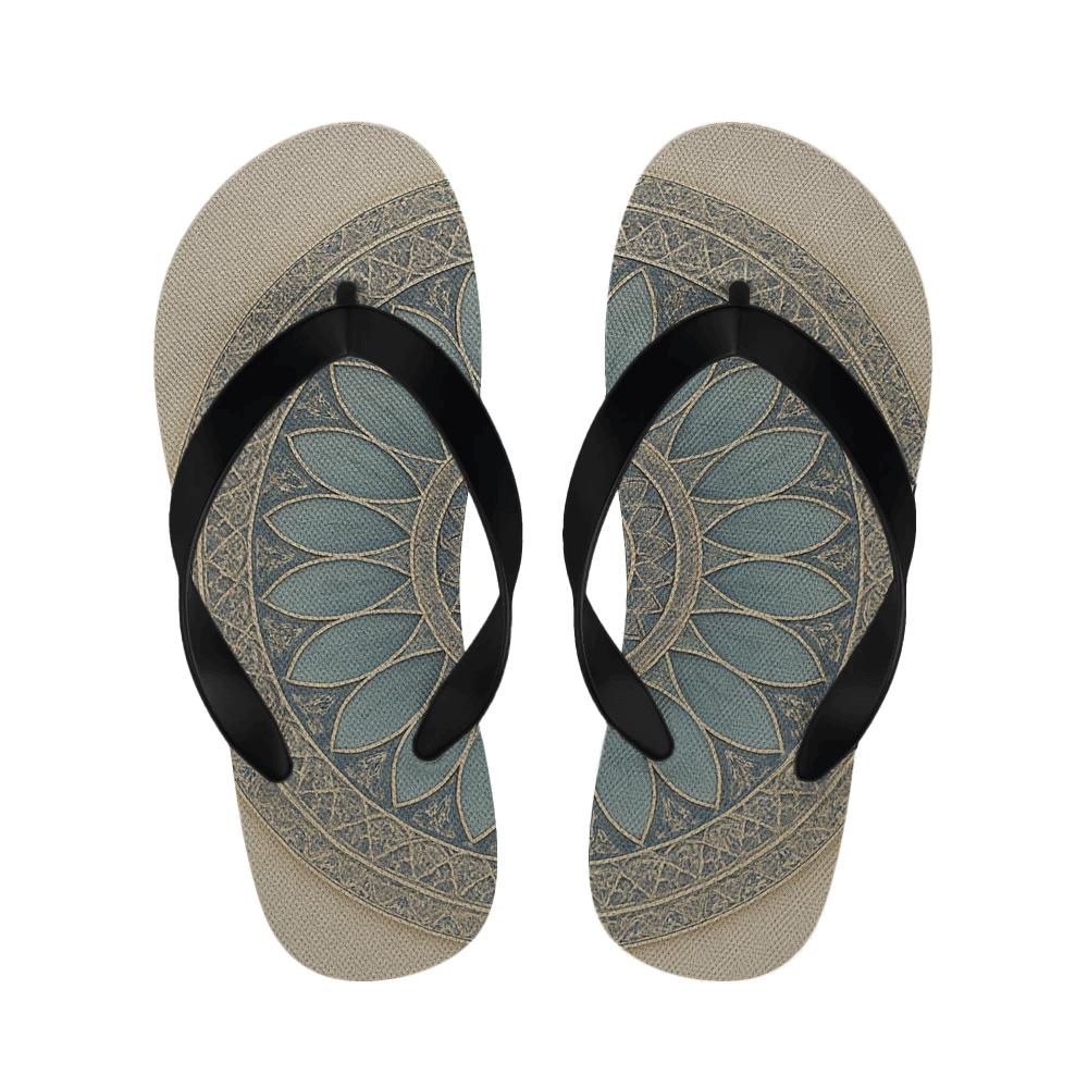 Polygonal Petal Resonance unique printed slipperscustom slippers