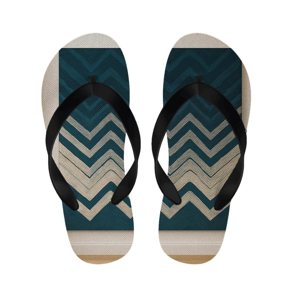 Moire Chevron Lattice trendy casual slippers
