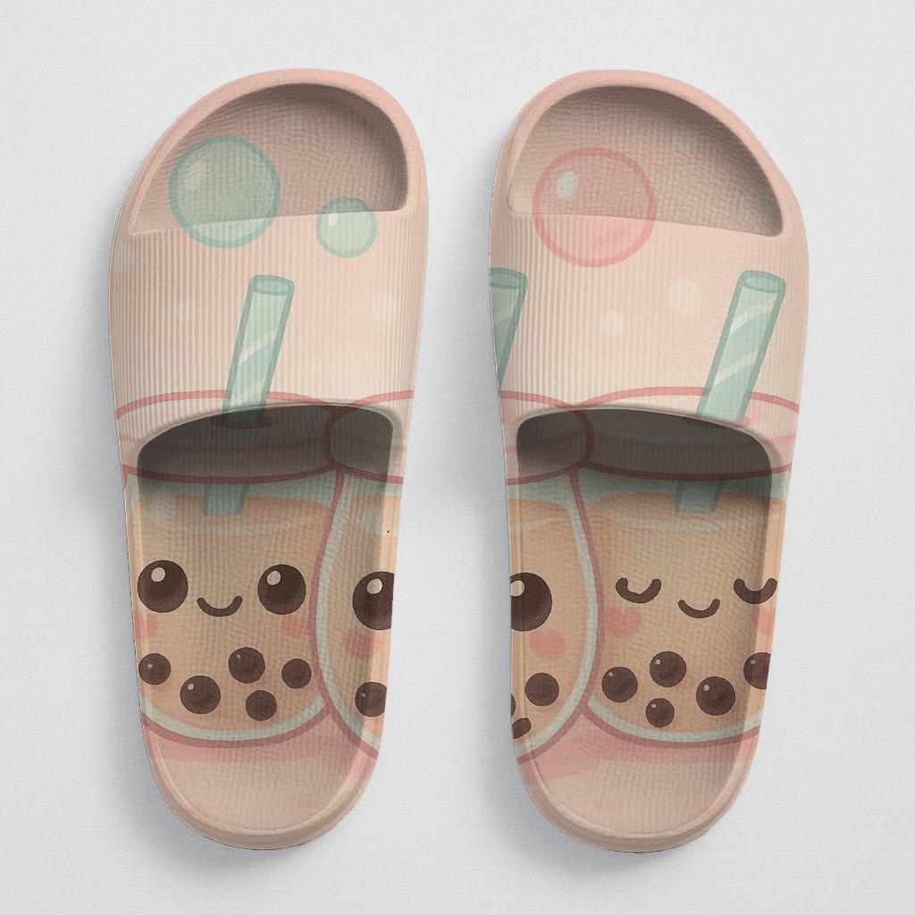 Bubble Tea Boba Buddies personalized slide sandals