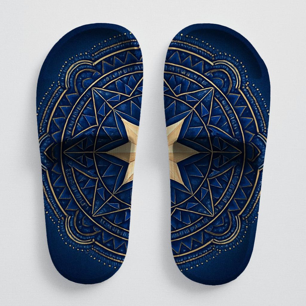 Radiant Mosaic Axis personalized slide sandals