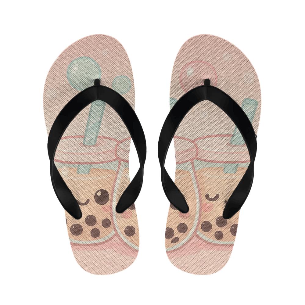 Bubble Tea Boba Buddies designer logo slippers