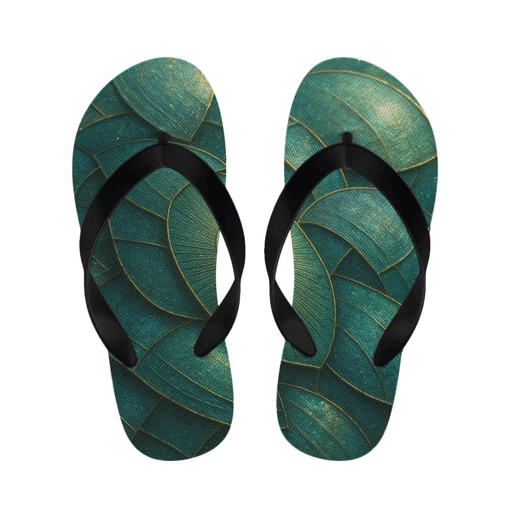 Iridescent Beetle Mosaic trendy casual slippers