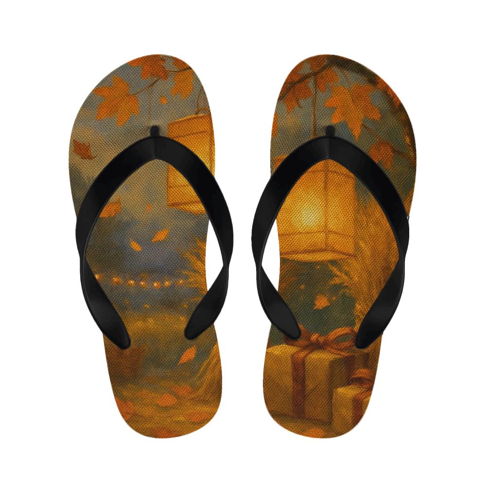 Golden Harvest Lanterns personalized cozy slippers