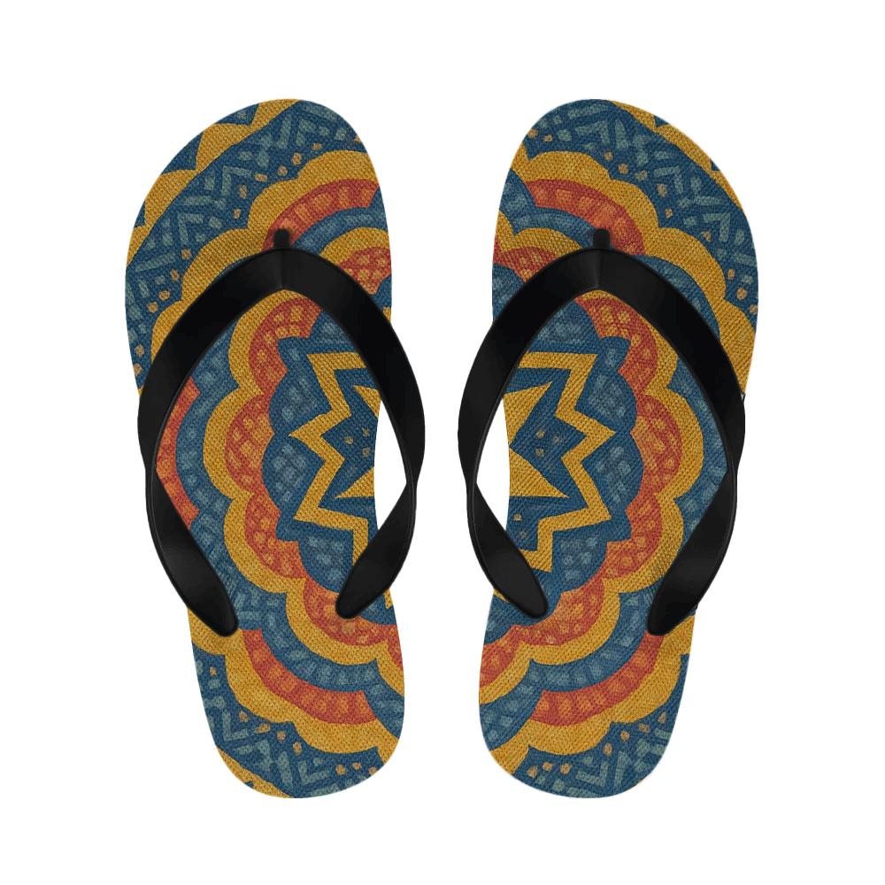 Fractal Starburst Medallion custom slippers