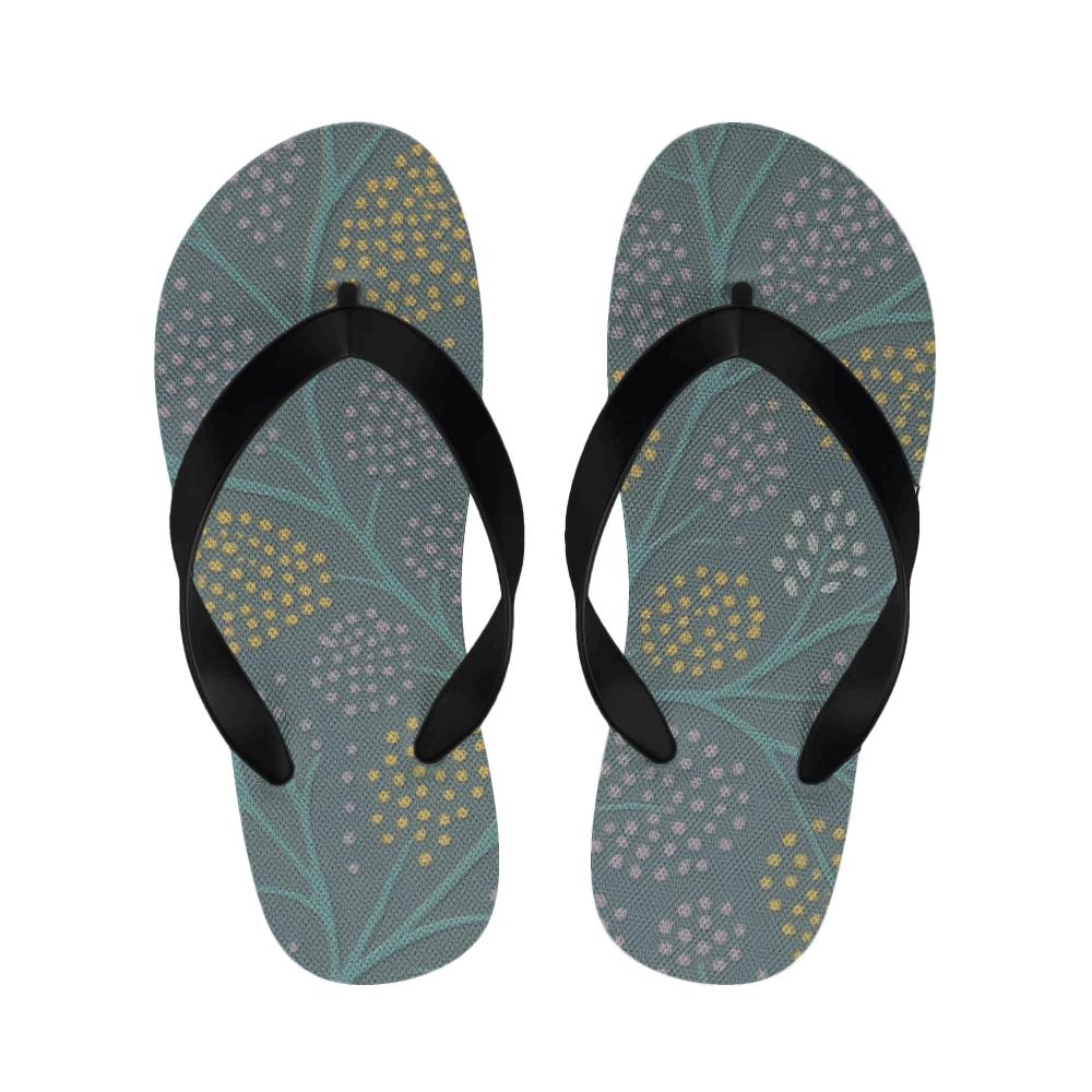 Vein Dot Mosaic warm fleece slippers