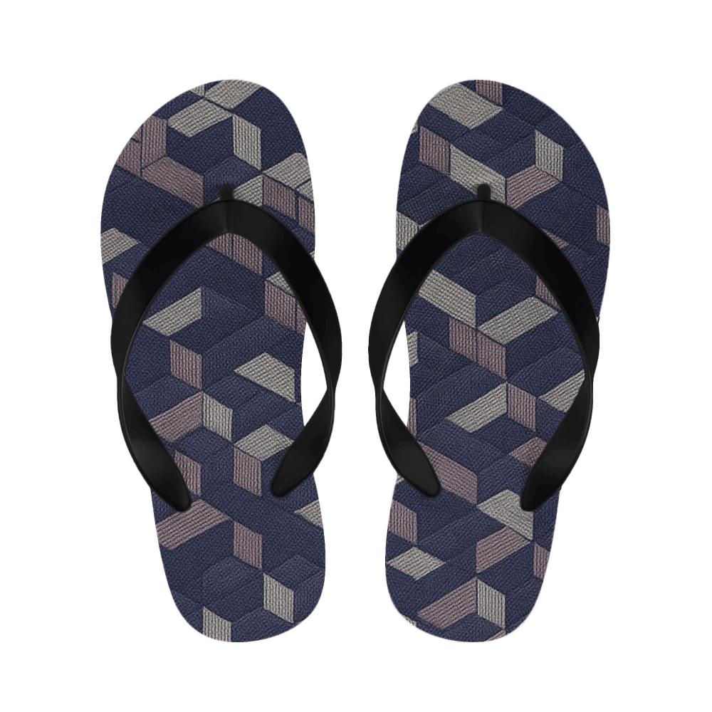 Hexagonal Weave Drift designer logo slippers