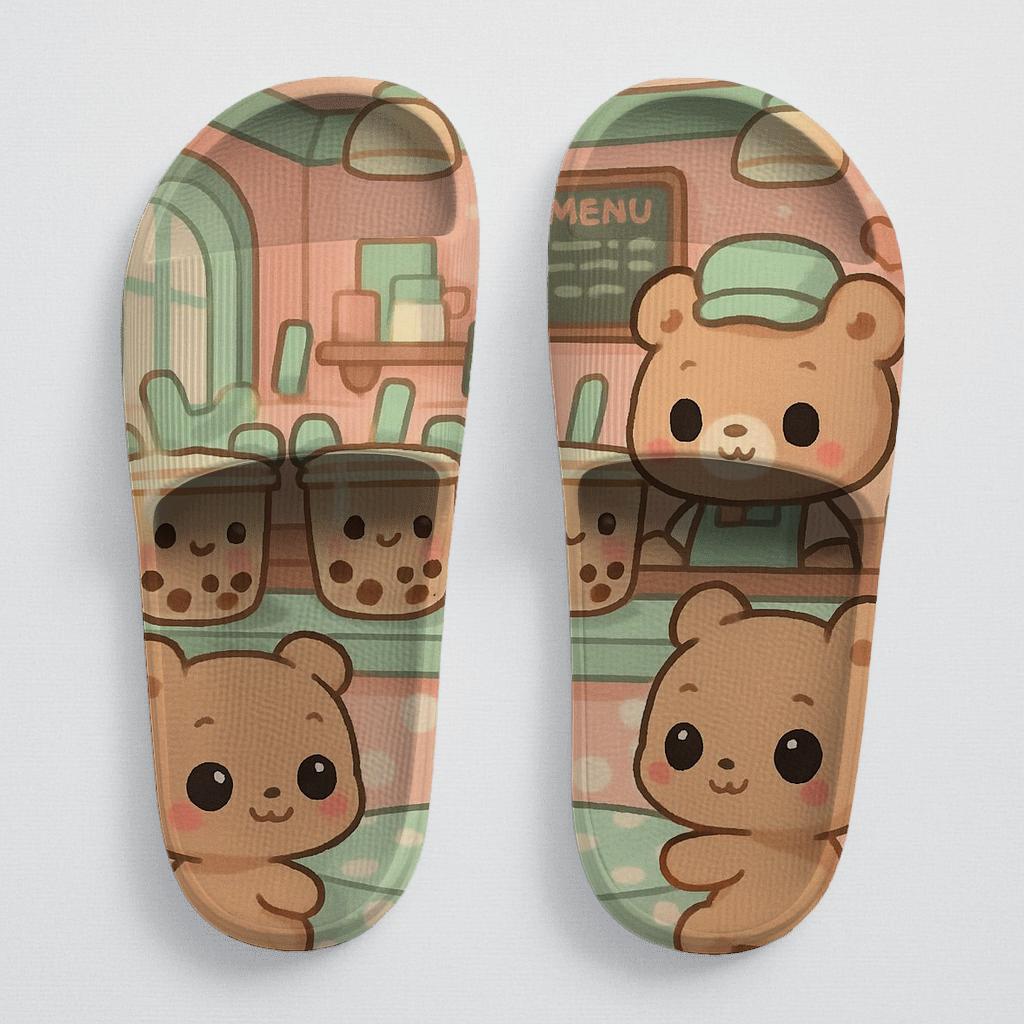 Bubble Tea Bear Cafe stylish pool slides