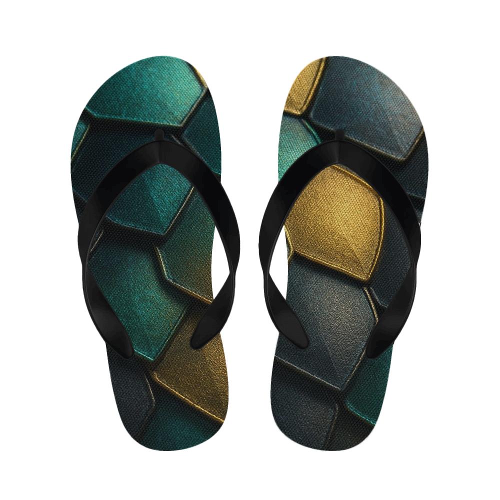 Iridescent Beetle Mosaic comfortable indoor slippers