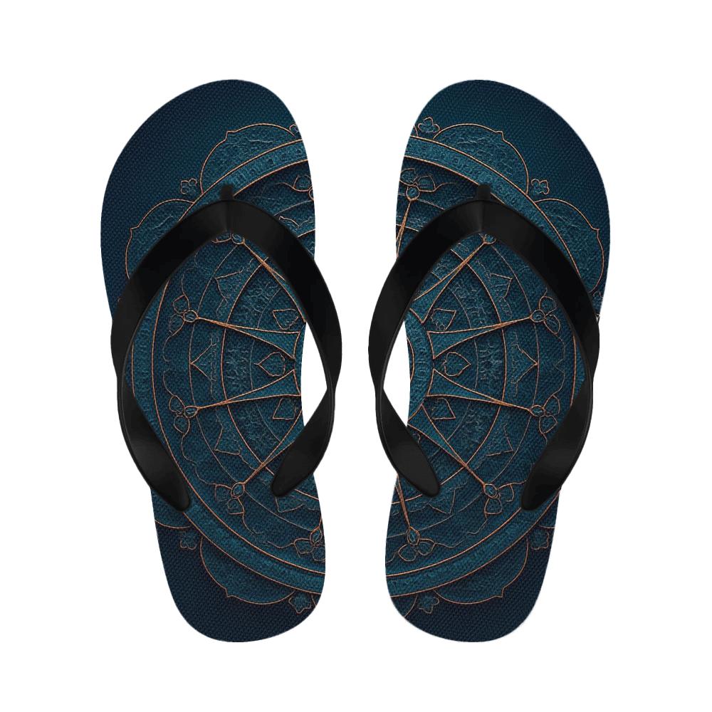 Radial Fractal Compass soft sole slippers