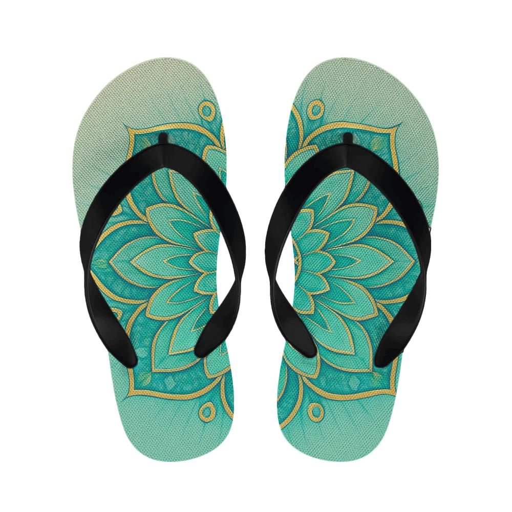 Petal Orbit Mosaic personalized cozy slippers