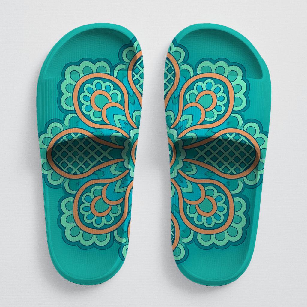 Iridescent Radiant Lattice soft footbed slides