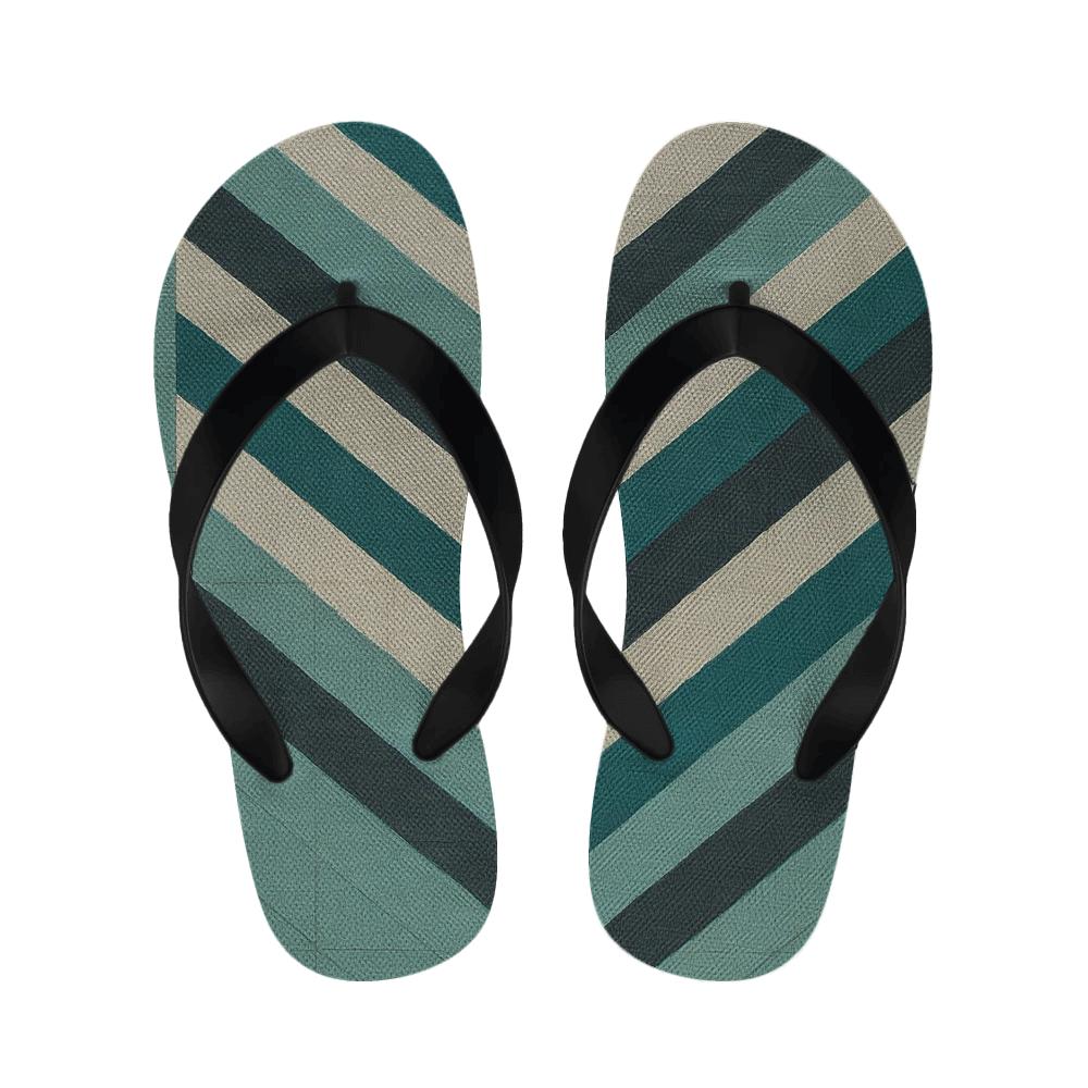Moire Chevron Labyrinth soft sole slippers