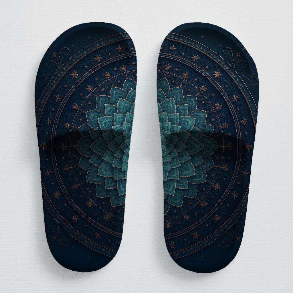 Fractal Petal Constellation sporty rubber slides