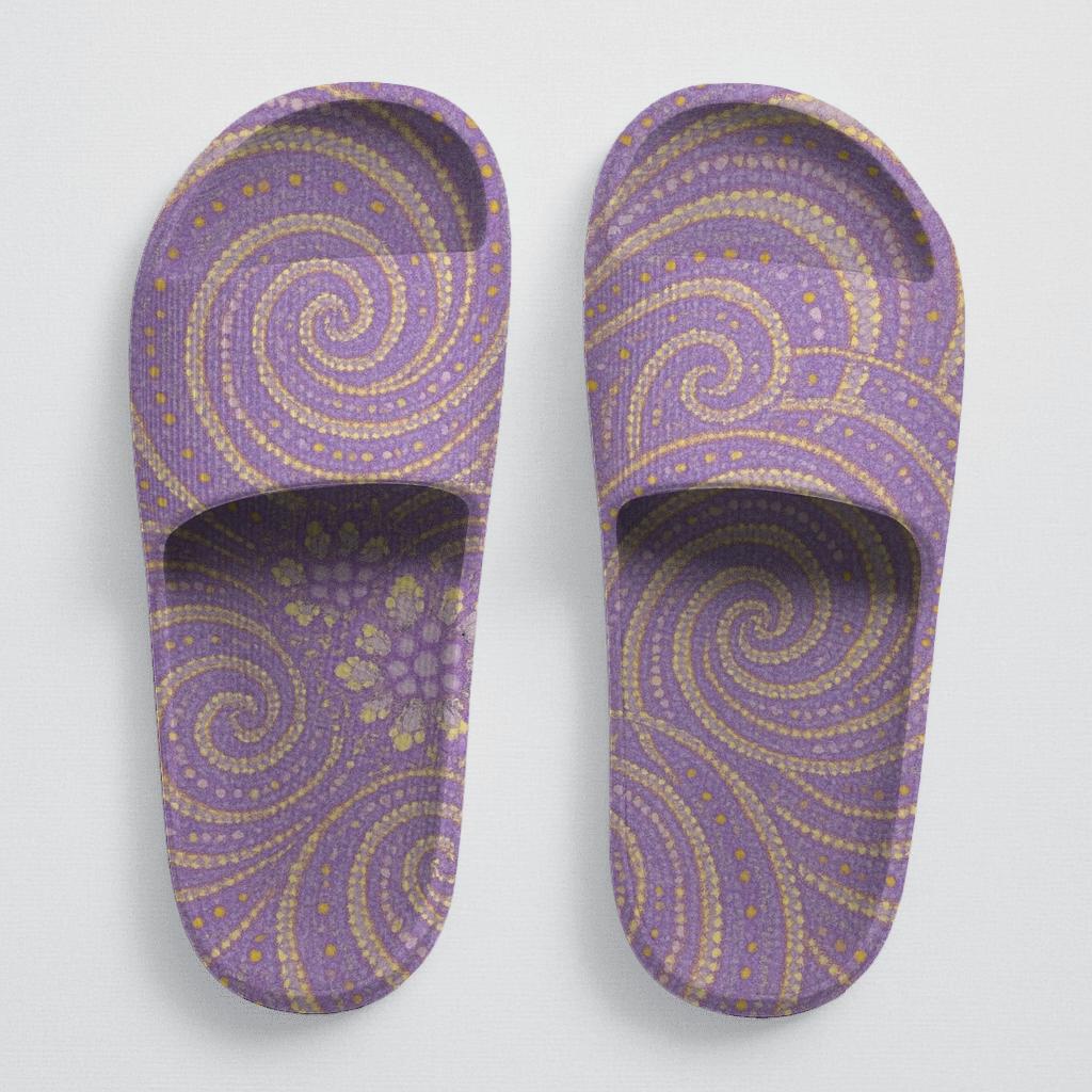 Spiral Puncta Mosaic sporty rubber slides