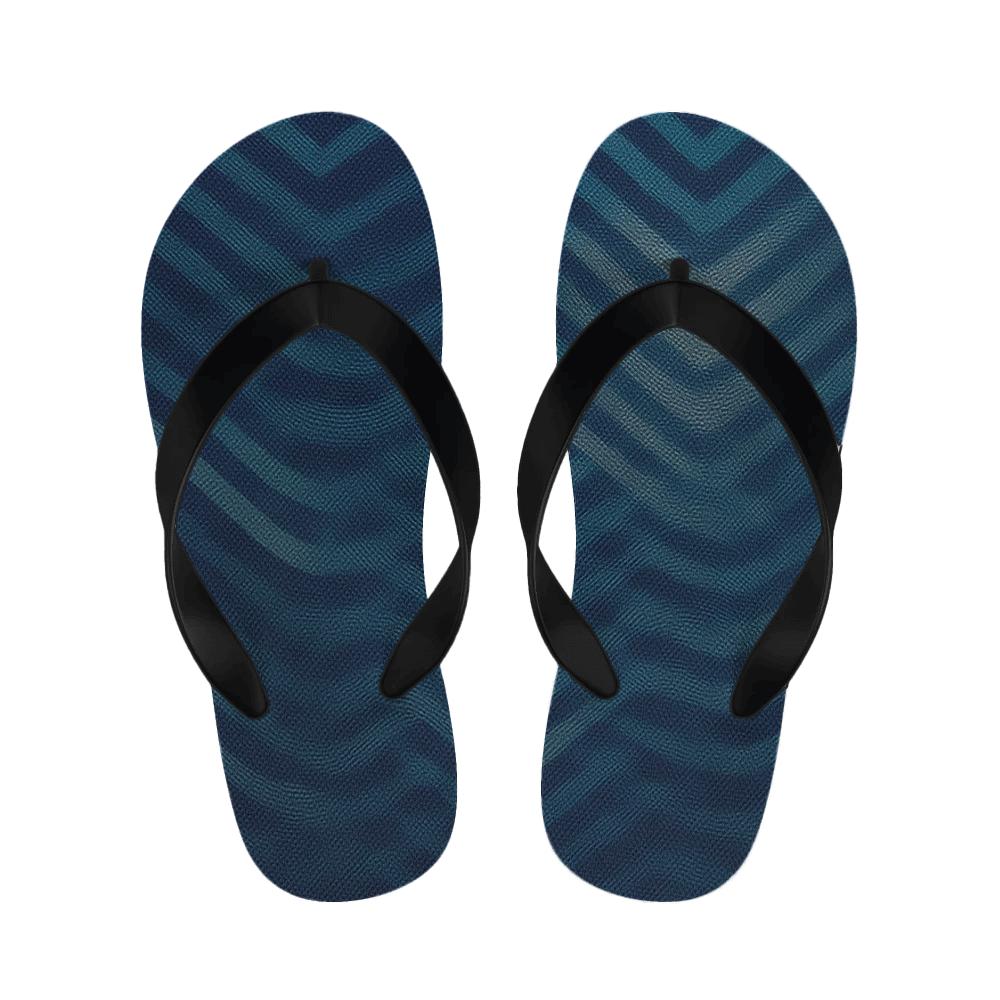 Moire Chevron Cascade personalized cozy slippers