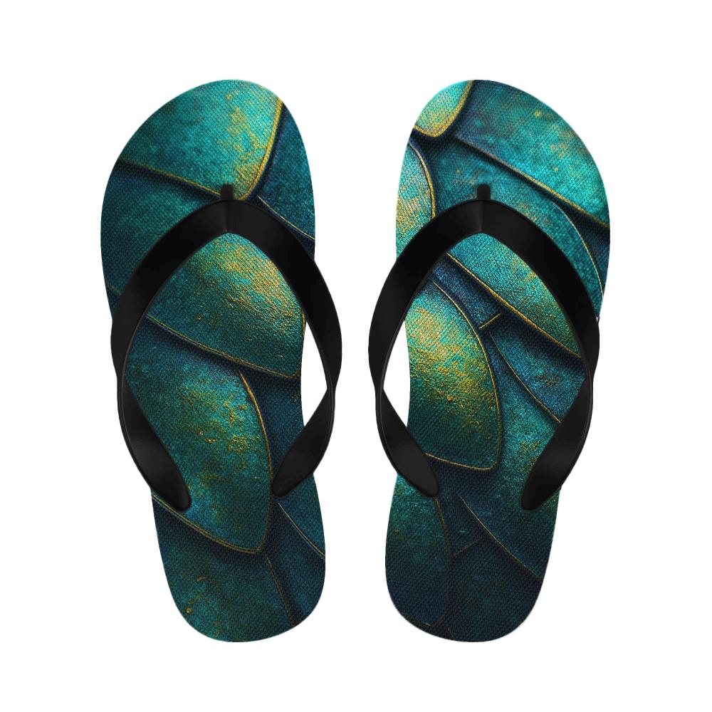 Iridescent Beetle Mosaic personalized cozy slippers