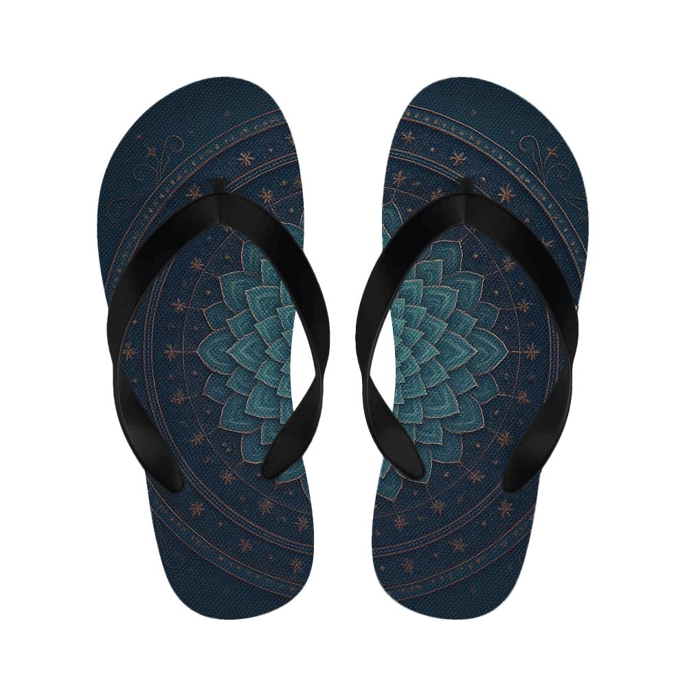 Fractal Petal Constellation custom slippers