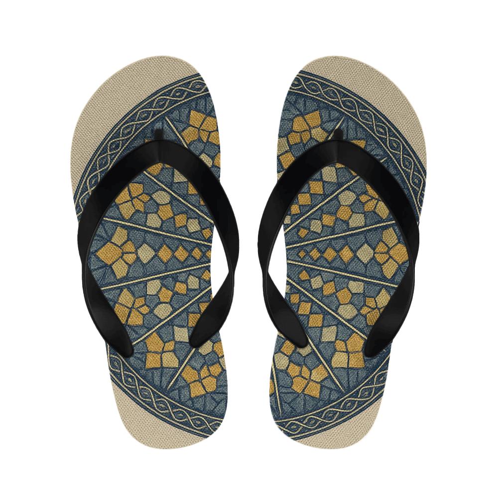 Fractal Spoke Mosaic custom slippers