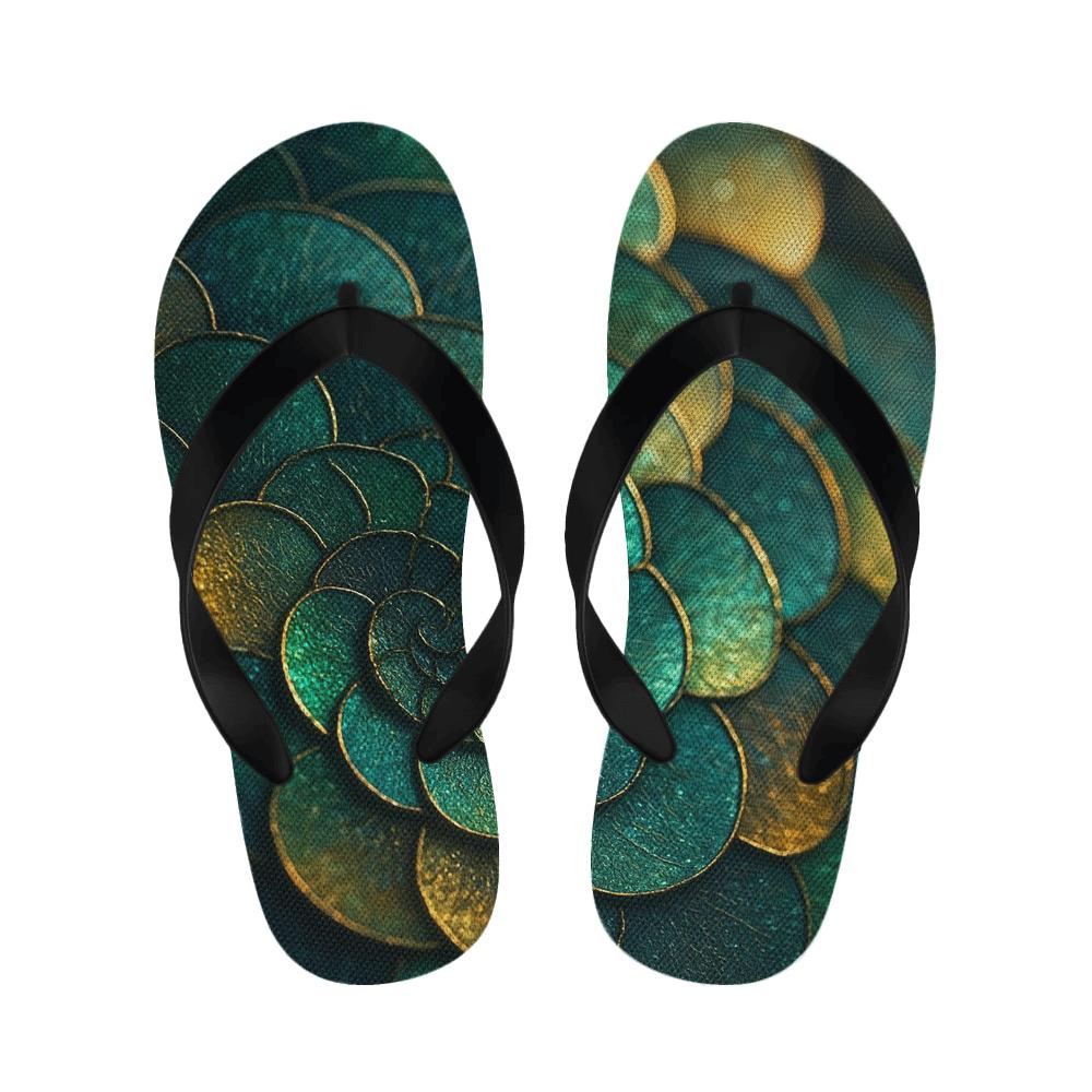 Iridescent Beetle Mosaic comfortable indoor slippers