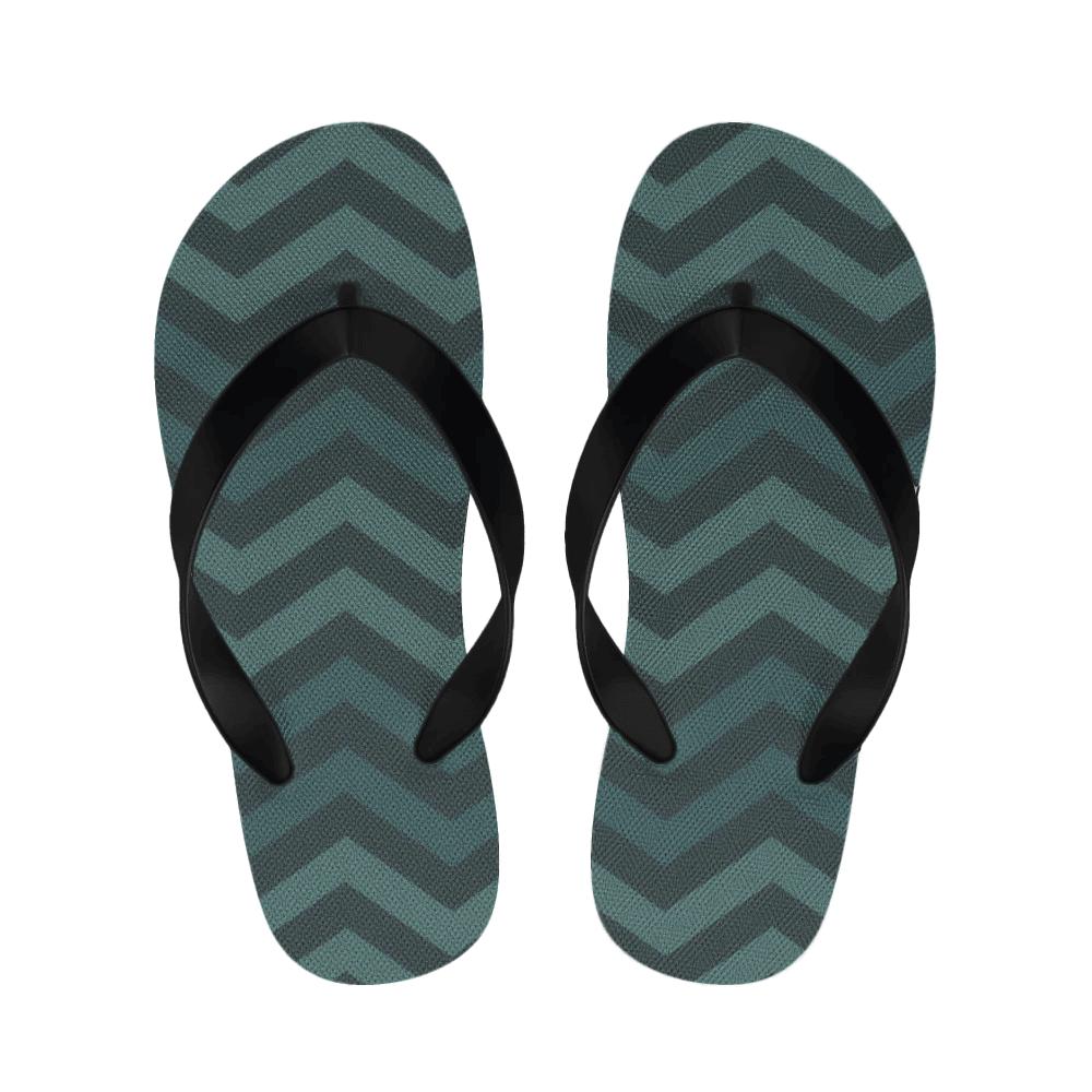 Moire Chevron Continuum soft sole slippers