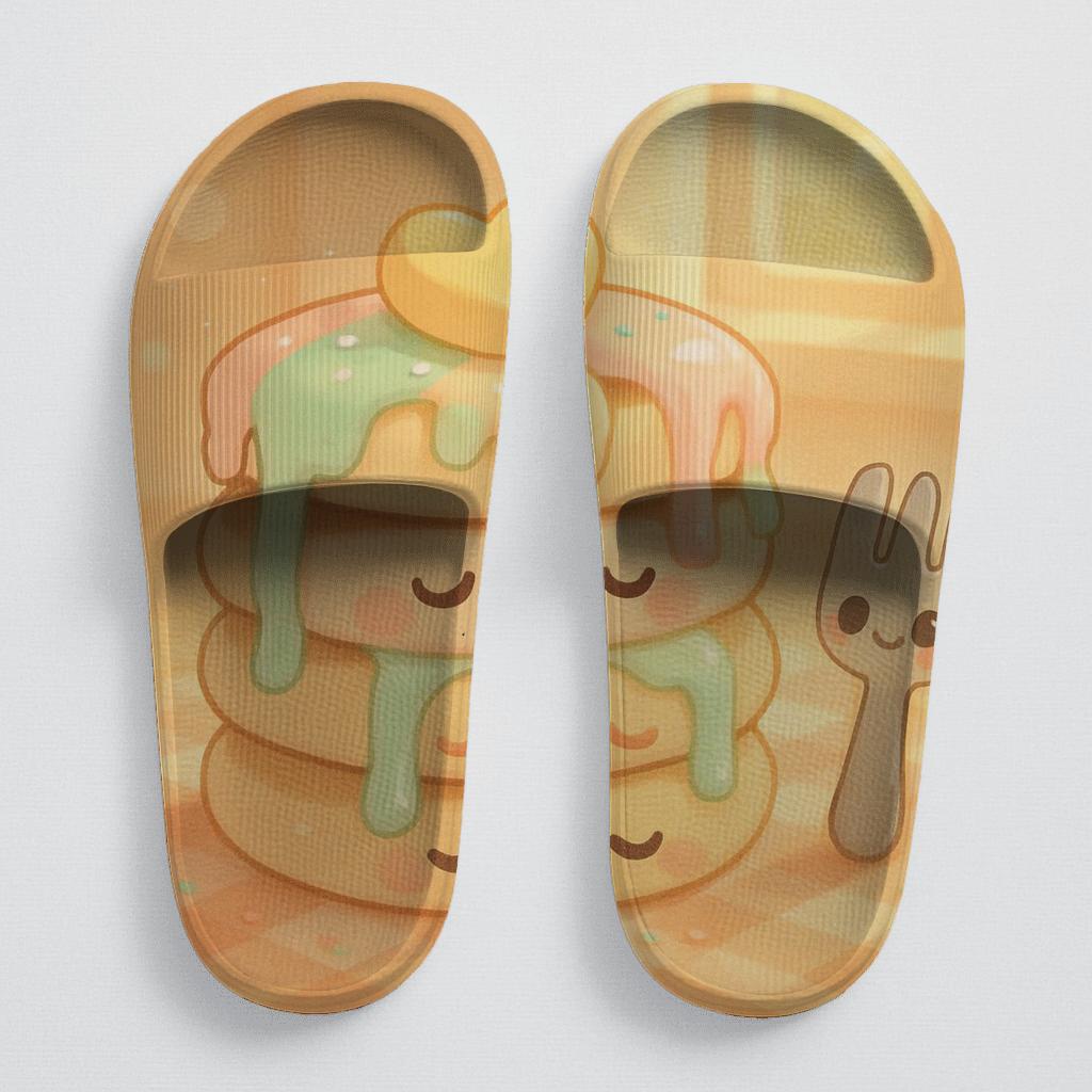 Peachy Pancake Pals designer logo slides