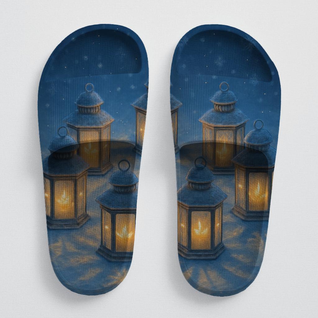Winter Lantern Lullaby trendy summer slides