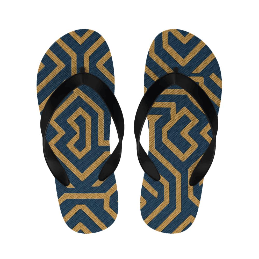 Modulated Chevron Labyrinth soft sole slippers