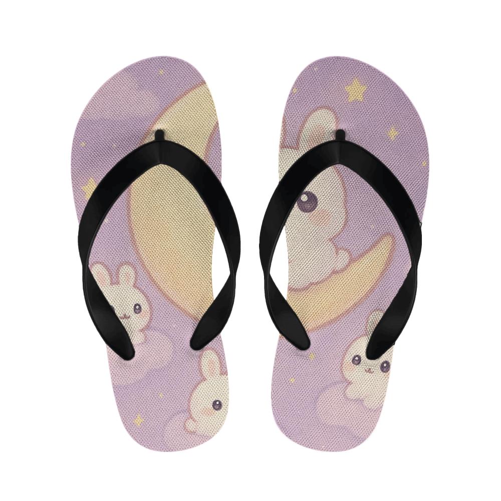 Moonlit Marshmallow Bunnies stylish house slippers