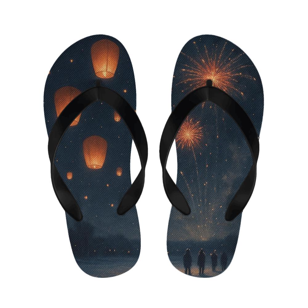 Lanterns Of Midwinter Sky unique printed slippers