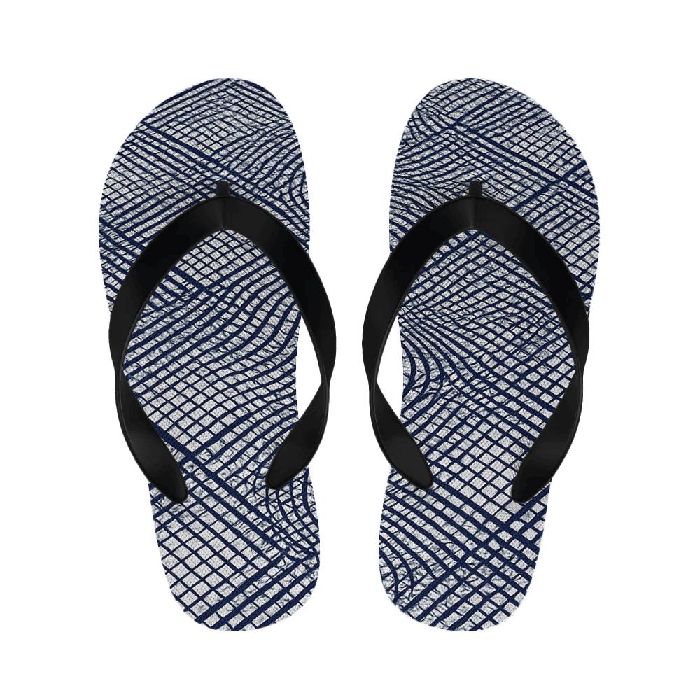 Phase Shift Grid Moire custom slippers