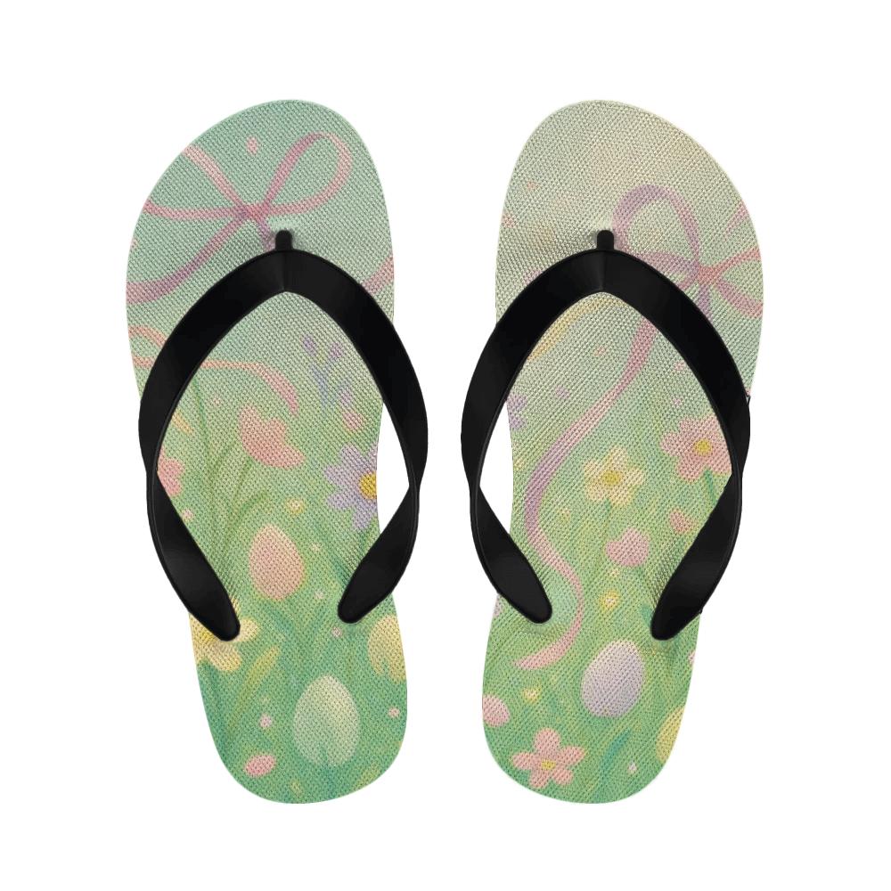Spring Ribbon Meadow personalized cozy slippers