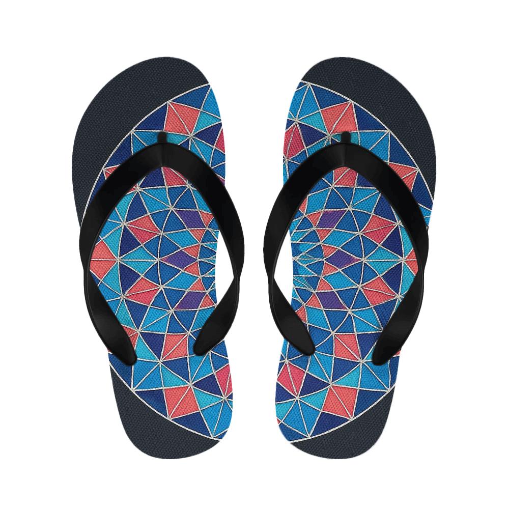 Prismatic Ring Mosaic stylish house slippers
