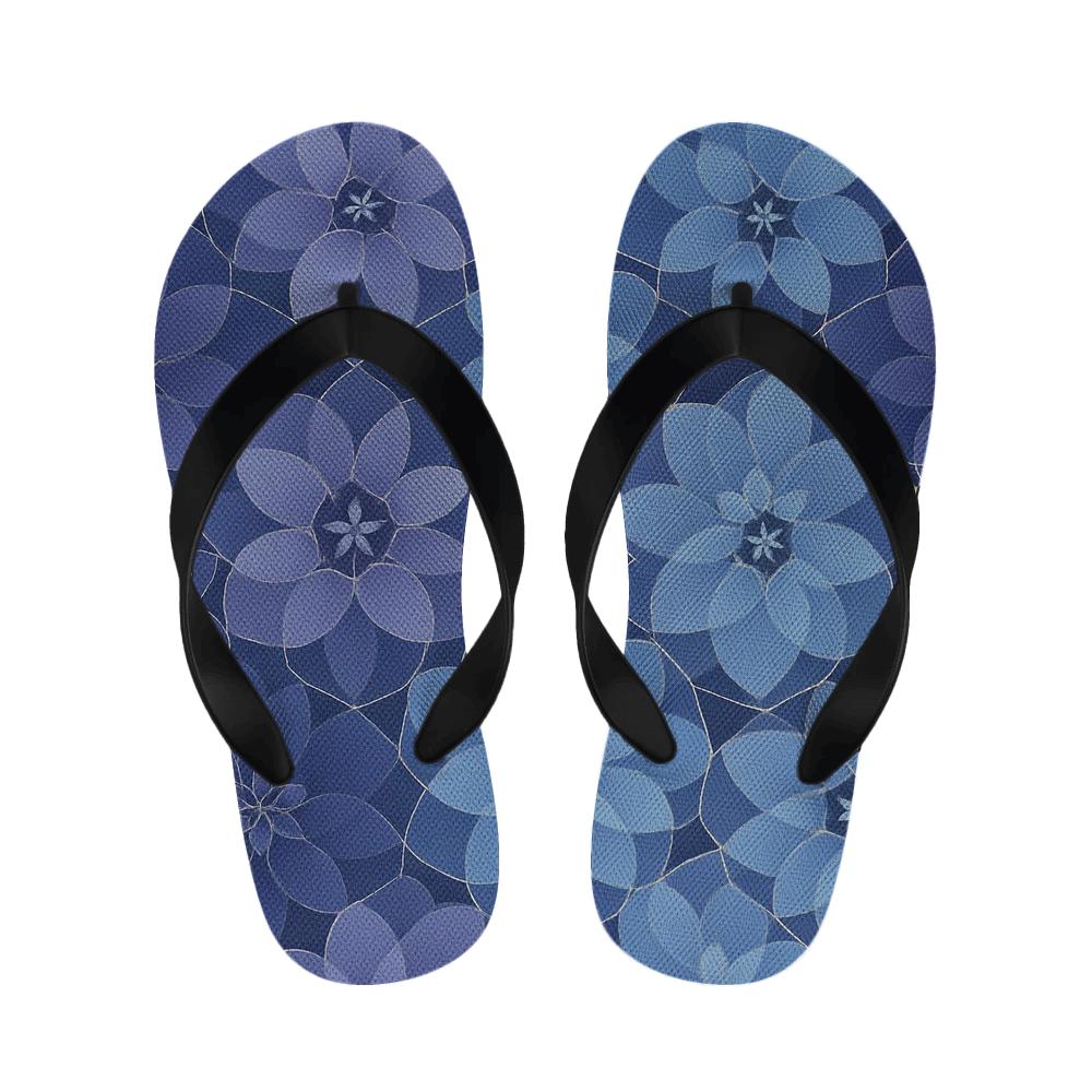 Fractal Bloom Lattice warm fleece slippers