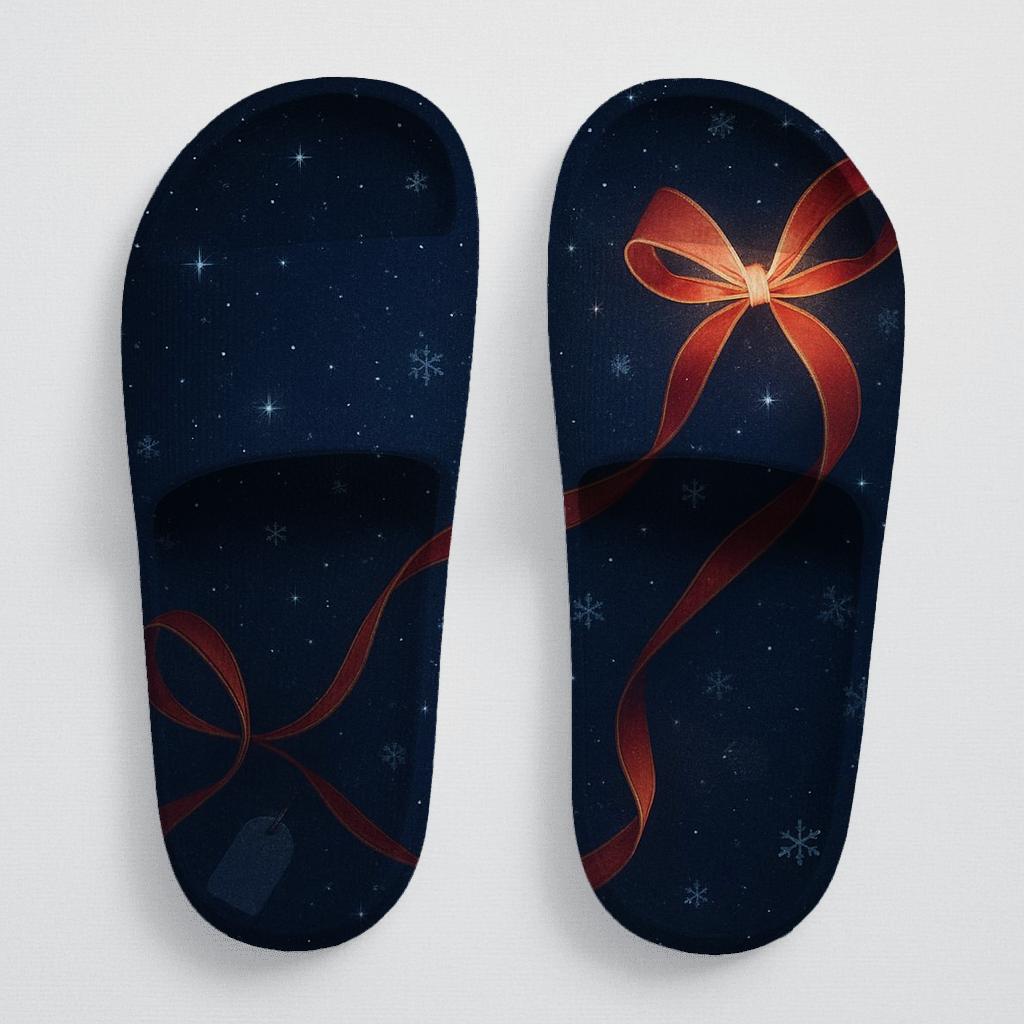 Winter Stardust Gift Ribbon designer logo slides