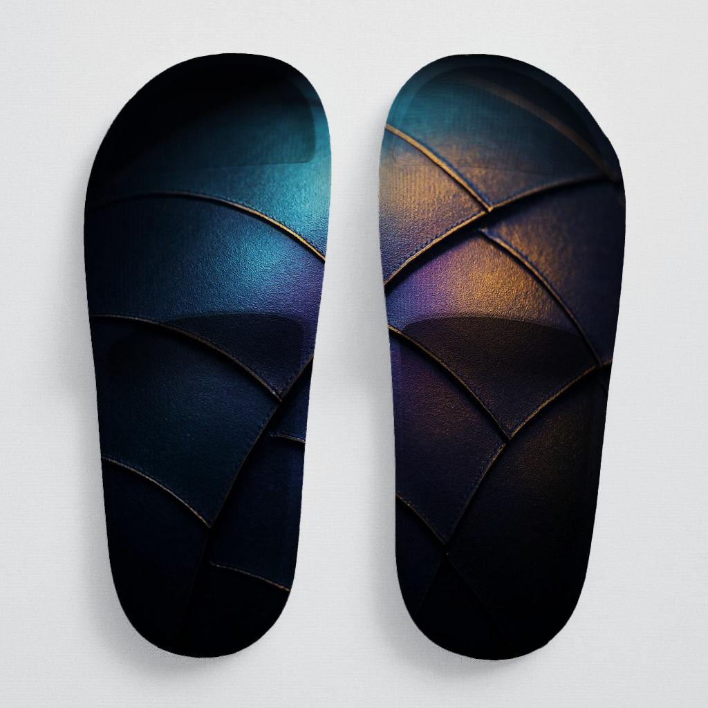 Prismatic Shell Echo Of The Beetle personalized slide sandals