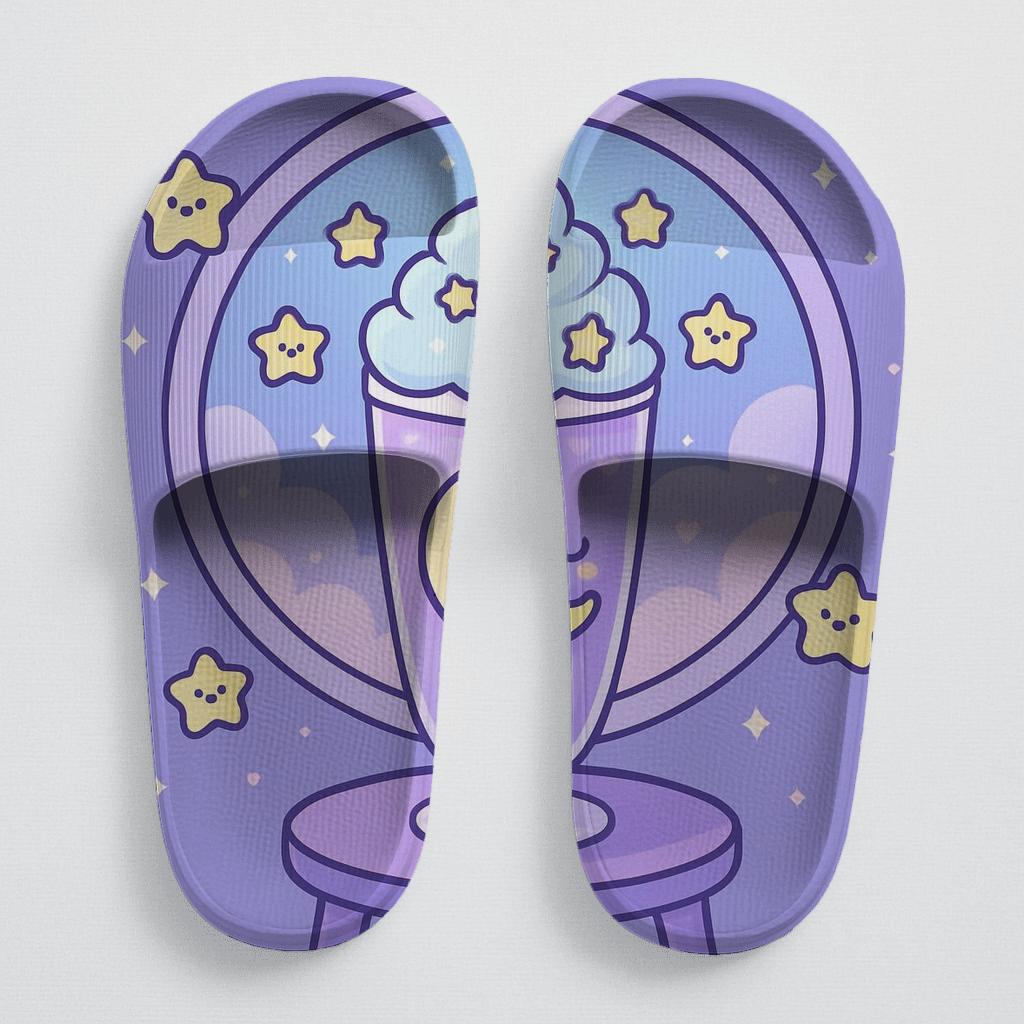 Pastel Moon Milkshake Dreams trendy summer slides