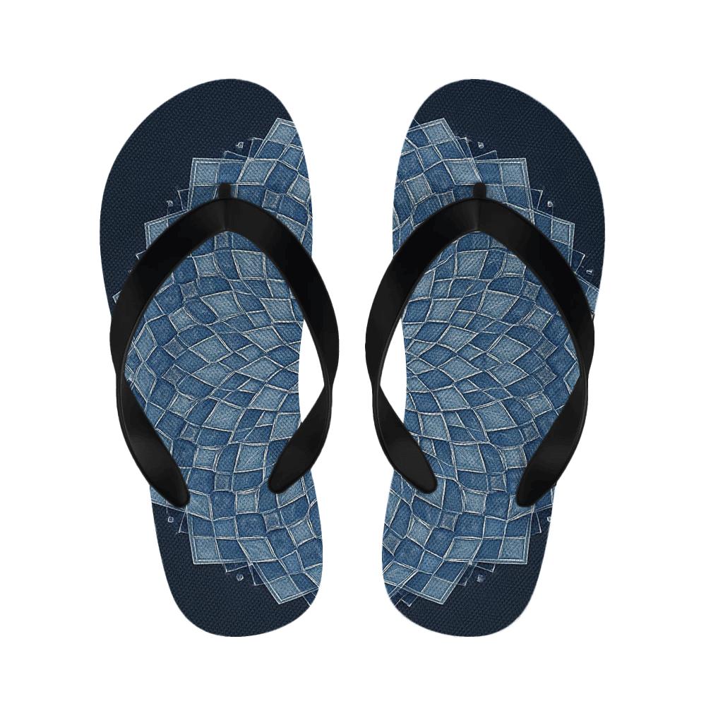 Crystal Lattice Bloom unique printed slipperscustom slippers