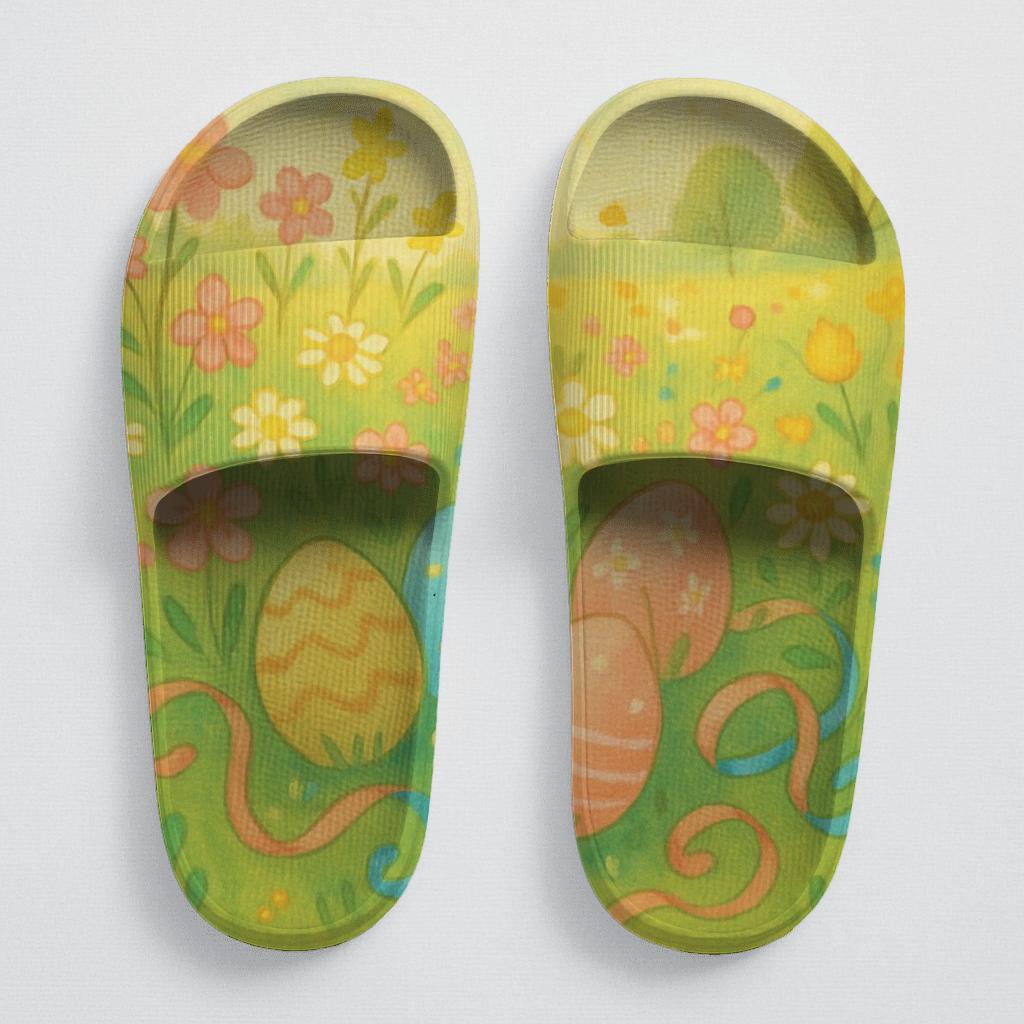 Spring Ribbon Egg Meadow unique printed slides