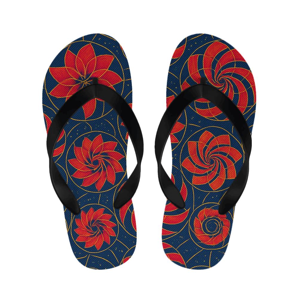 Spiral Blossom Fractal Array personalized cozy slippers