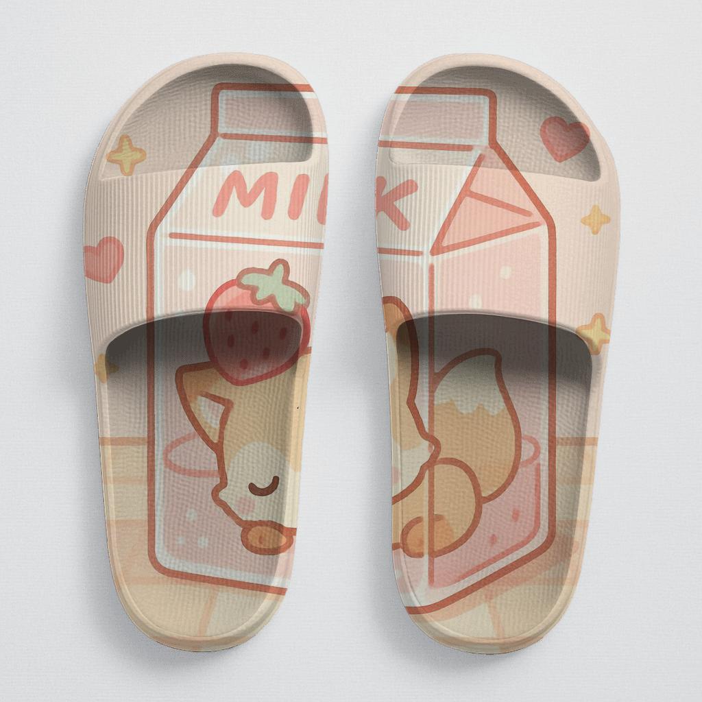 Sleepy Strawberry Milk Fox stylish pool slides