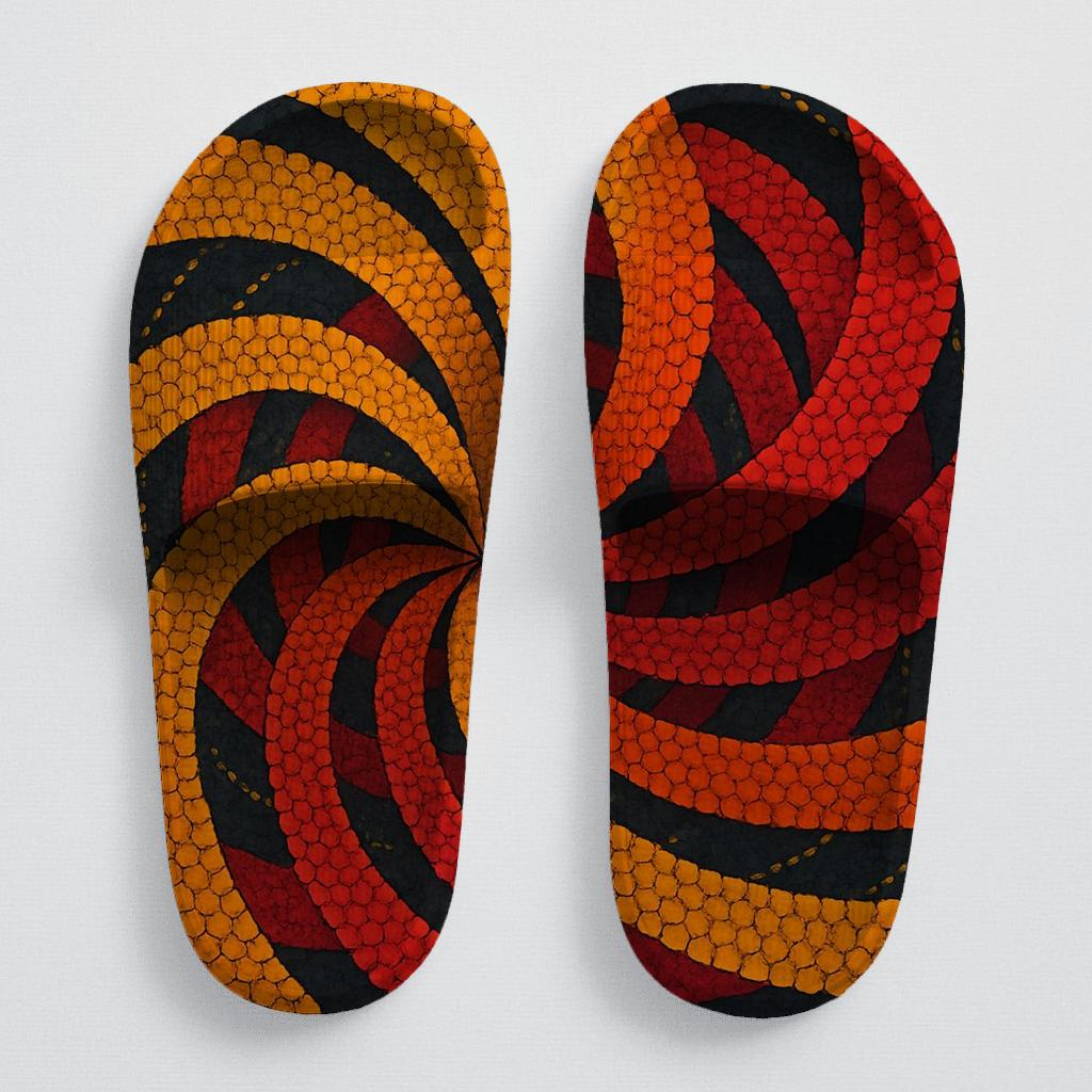 Marigold Prism Spiral personalized slide sandals