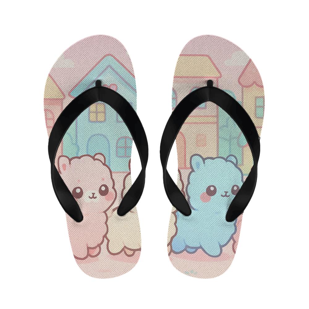 Cotton Candy Alpaca Parade personalized cozy slippers